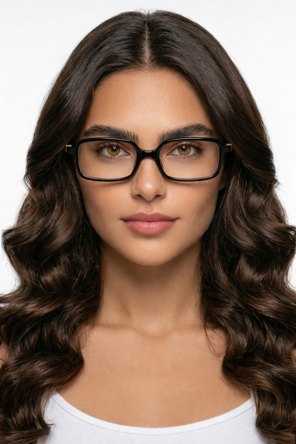 Transparent Amber Rectangular Sunglasses – Modern Minimal