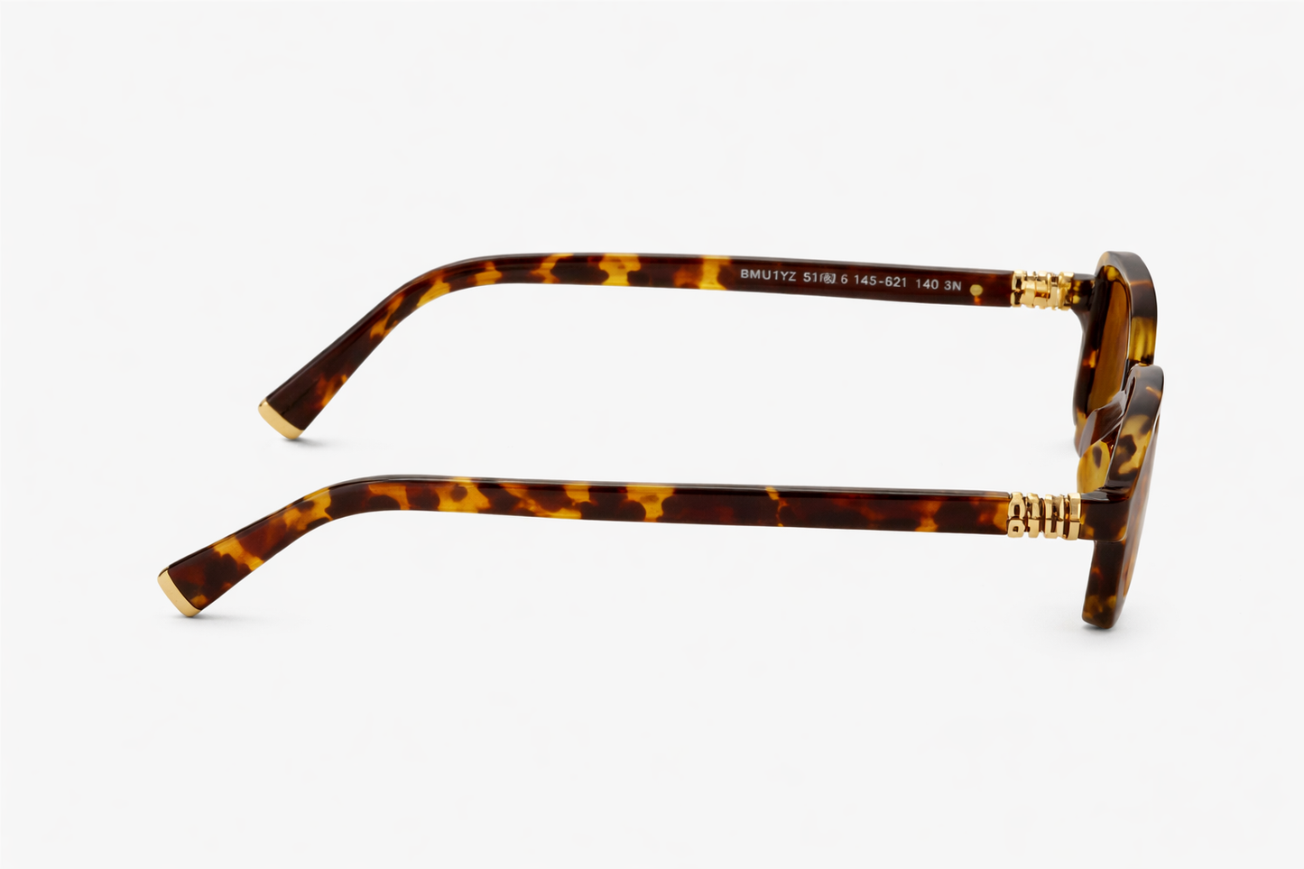 Tortoiseshell Rectangular Sunglasses – Amber Lens