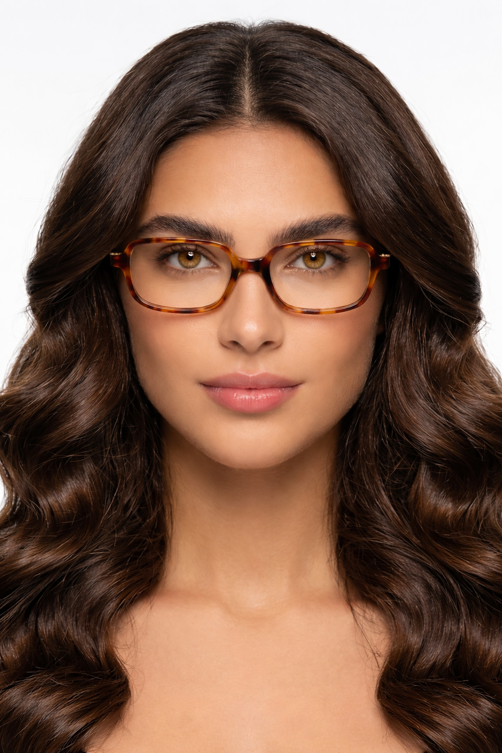 Transparent Amber Rectangular Sunglasses – Modern Minimal