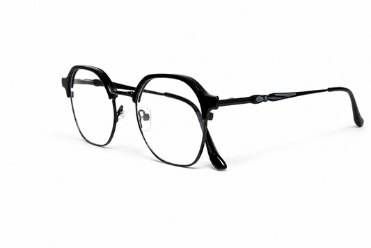 Geometric Blue Light Eyeglasses / نظارة طبية بعدسات بلو لايت بتصميم هندسي