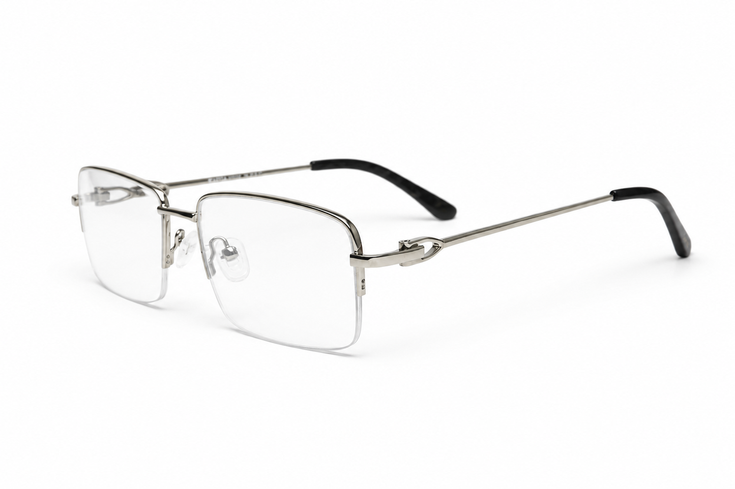 Half-Rim Rectangle Blue Light Eyeglasses / نظارة بلو لايت نصف فريم مستطيلة