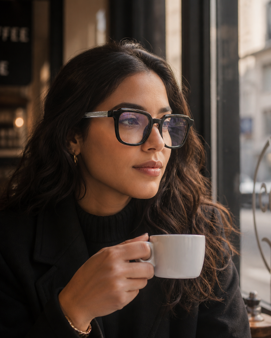Bold Square Blue Light Eyeglasses / نظارة بلو لايت بتصميم مربع عريض