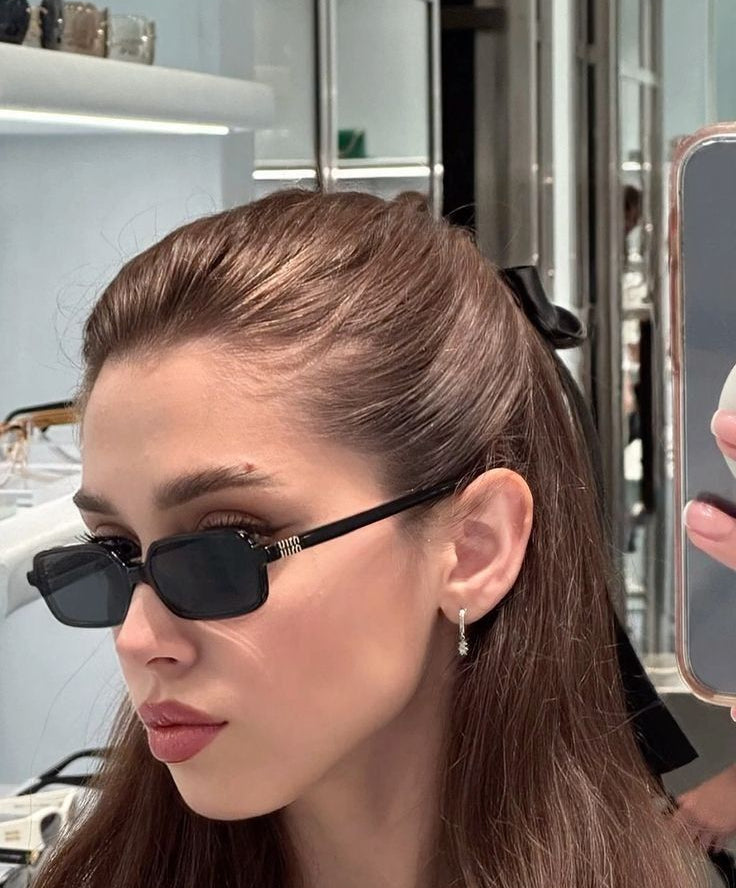 Tortoiseshell Rectangular Sunglasses – Amber Lens
